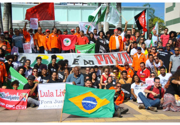 Petroleiros realizam ato em defesa da Petrobrás em Salvador
