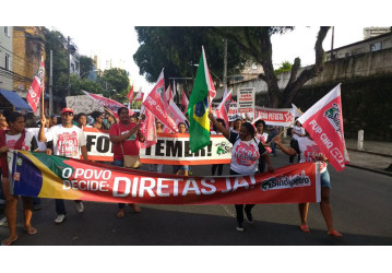 Sindipetro participa da mobilização contra as reformas e por Diretas Já