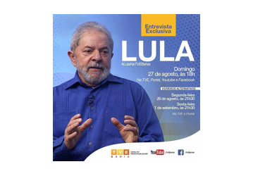 'Não está certo que a gente vai ter eleição em 2018', diz Lula em entrevista exclusiva à TVE Bahia