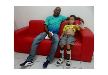 Pai de criança com vírus HIV agradece doações da categoria