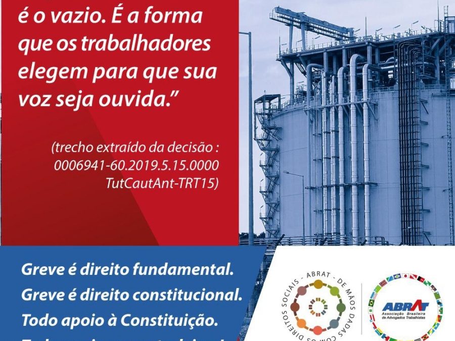 Fórum Interinstitucional de Defesa do Direito do Trabalho divulga nota em apoio aos petroleiros