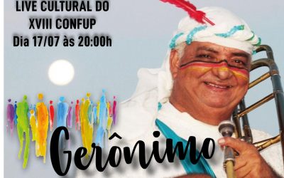 Cantor Gerônimo será a atração cultural do 18º CONFUP, na sexta (17), às 20h