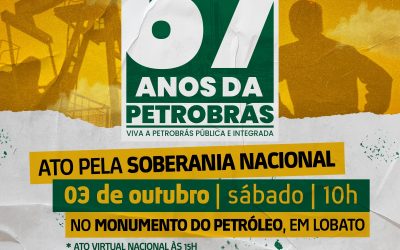 Primeiro poço de petróleo do Brasil será palco de ato em comemoração aos 67 anos da Petrobrás, na Bahia