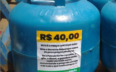 Gestão da Petrobrás ignora papel social da empresa com mais um aumento do gás de cozinha durante a pandemia