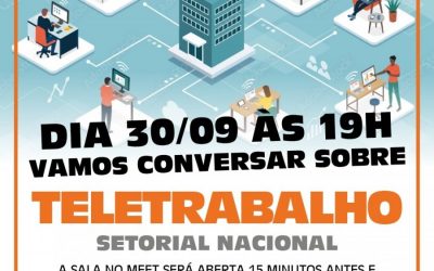 Teletrabalho é tema da Setorial Nacional que a FUP realiza nesta quinta, às 19h. Participe