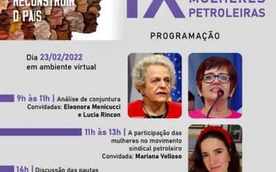 Vem aí o 9º Encontro Nacional de Mulheres Petroleiras da FUP