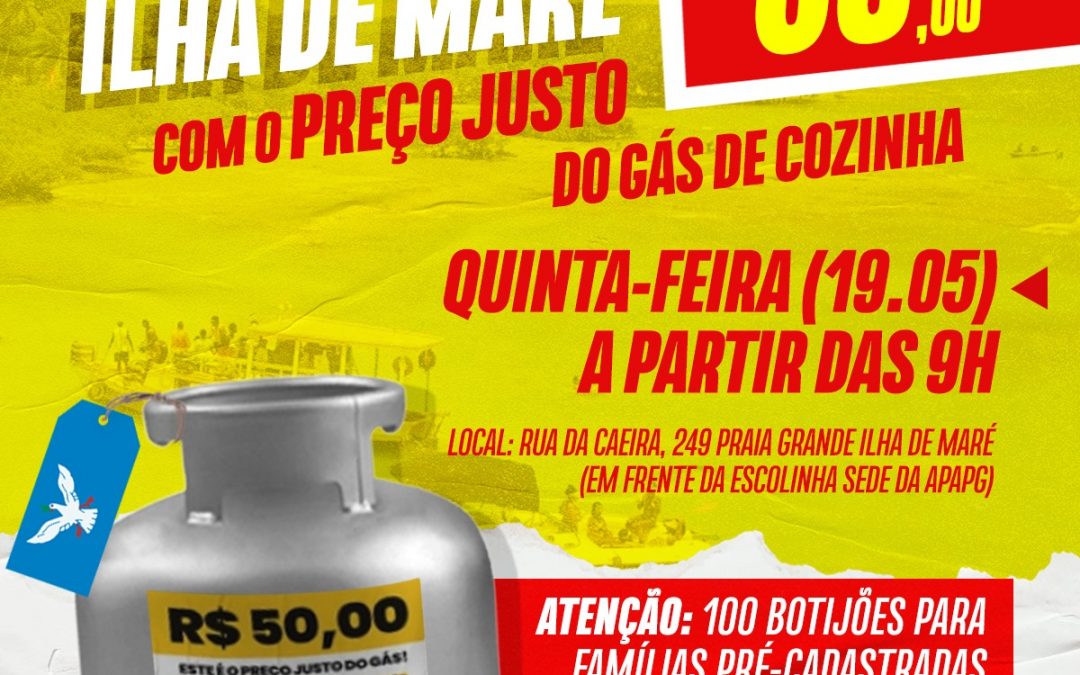 Moradores da Ilha de Maré serão contemplados com ação do preço justo do gás do Sindipetro-BA