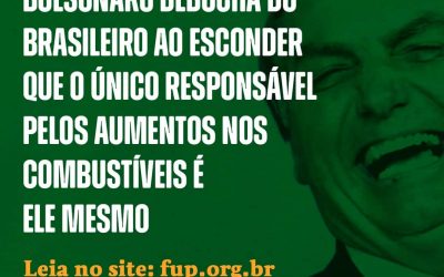 Bolsonaro debocha do brasileiro ao esconder que o único responsável pelos aumentos nos combustíveis é ele mesmo