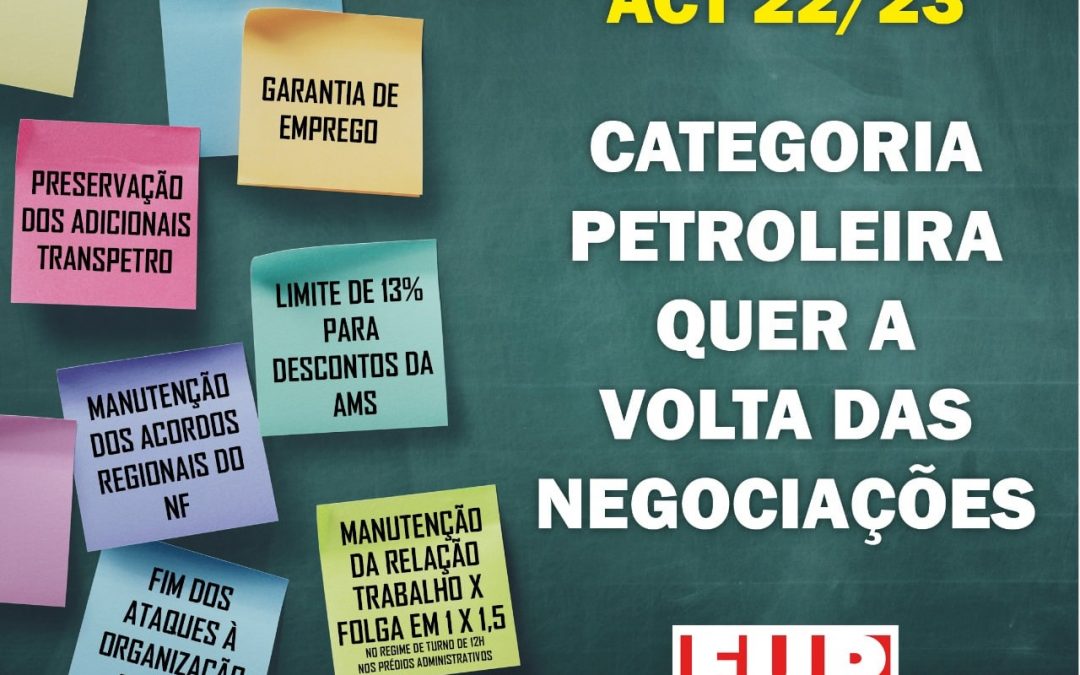 Assembleias seguem rejeitando contraproposta da Petrobrás e FUP cobra retomada da negociação na segunda, 05/09