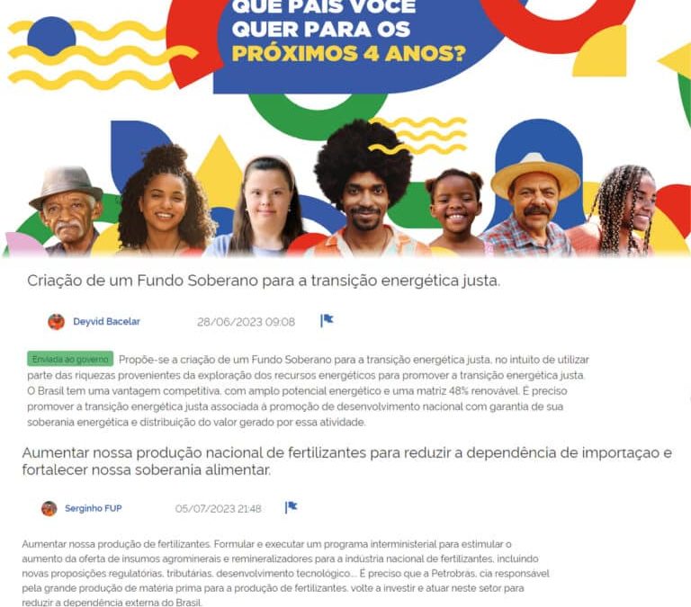 Diretores da FUP colaboram na elaboração do Plano Plurianual do Brasil Participativo
