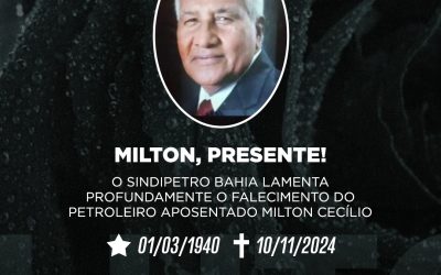 Adeus ao companheiro Milton Cecílio