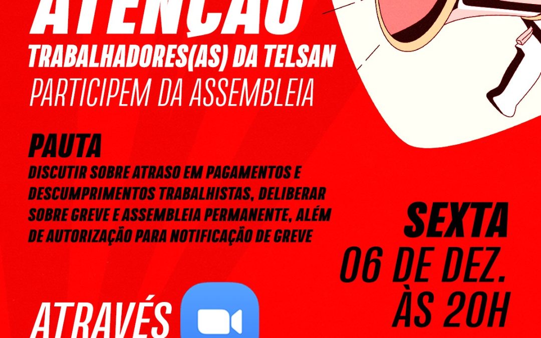 Sindipetro Bahia convoca trabalhadores da Telsan para assembleia