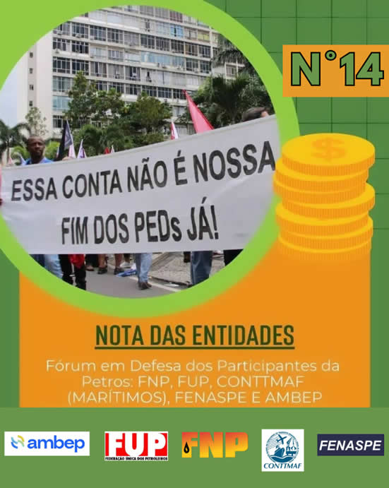 14ª Nota de esclarecimento e informações sobre os equacionamentos dos Planos Petros do Sistema Petrobrás